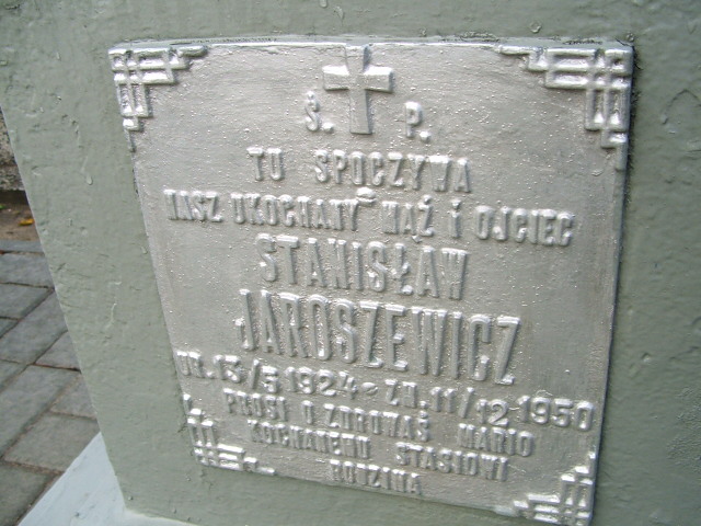 Stanisław Jaroszewicz 1924 Namysłów - Grobonet - Wyszukiwarka osób pochowanych