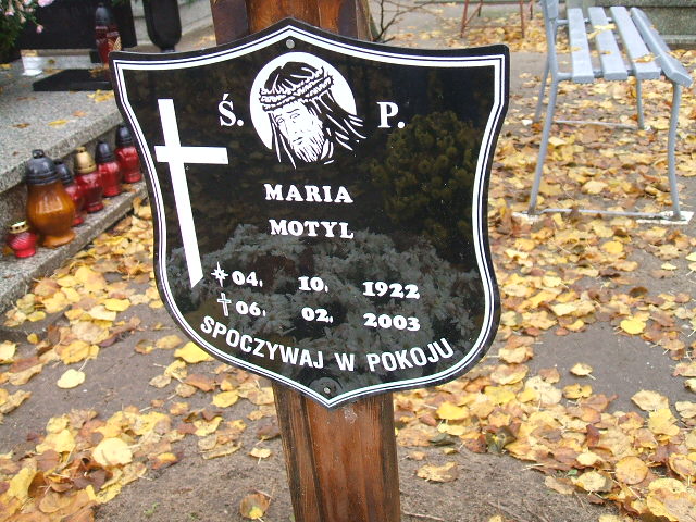Maria Motyl 1922 Namysłów - Grobonet - Wyszukiwarka osób pochowanych