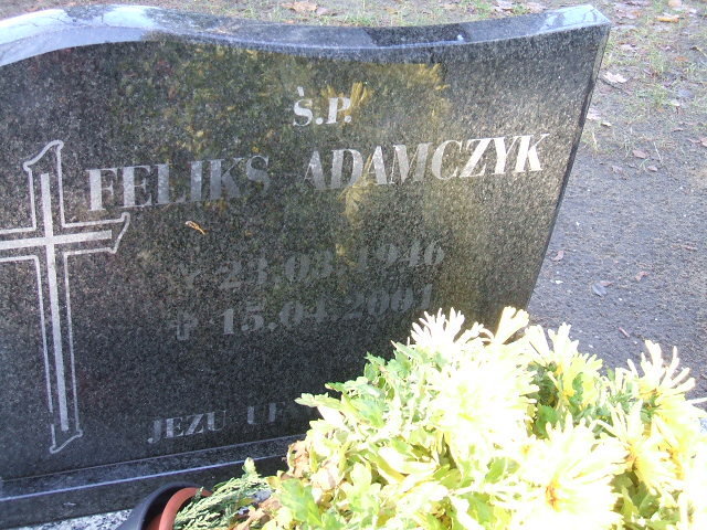 Feliks Adamczyk 1946 Namysłów - Grobonet - Wyszukiwarka osób pochowanych