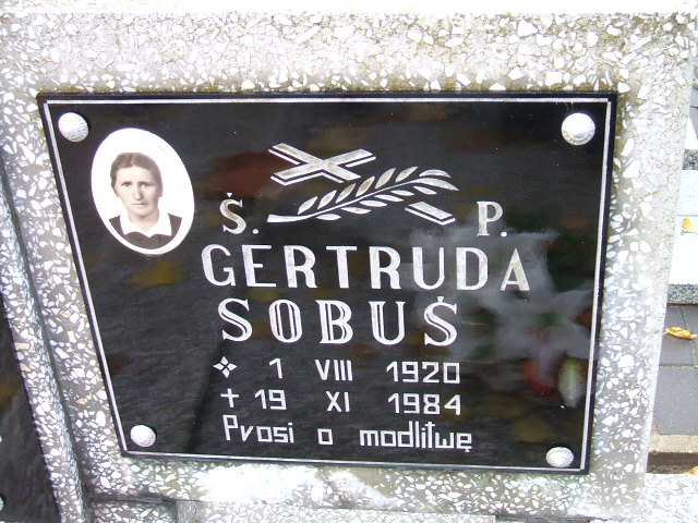 Piotr Paweł Sobuś 1919 Namysłów - Grobonet - Wyszukiwarka osób pochowanych