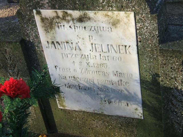 Janina Jelinek 1904 Namysłów - Grobonet - Wyszukiwarka osób pochowanych