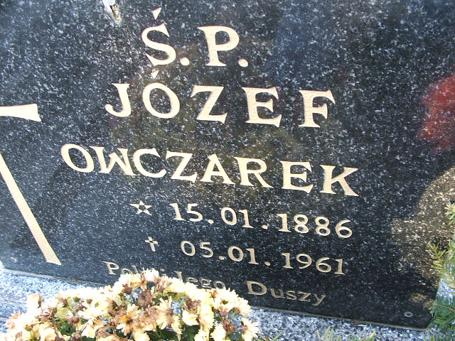Józef Owczarek 1886 Namysłów - Grobonet - Wyszukiwarka osób pochowanych
