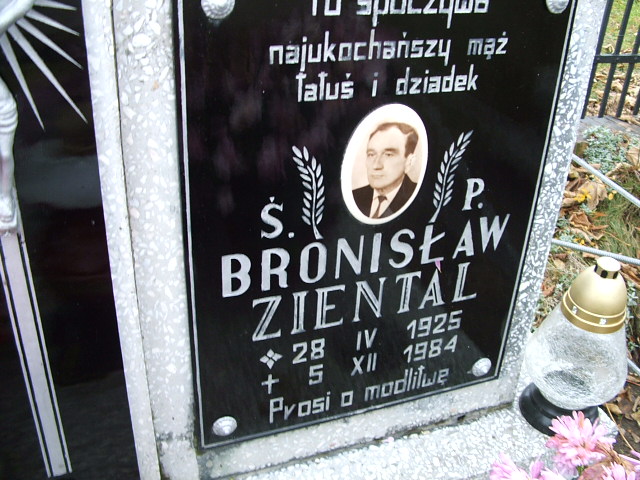 Bronisław Ziental 1925 Namysłów - Grobonet - Wyszukiwarka osób pochowanych