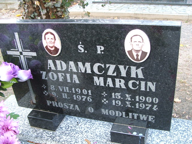 Zofia Adamczyk 1901 Namysłów - Grobonet - Wyszukiwarka osób pochowanych