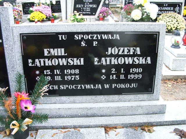 Emil Łątkowski 1908 Namysłów - Grobonet - Wyszukiwarka osób pochowanych