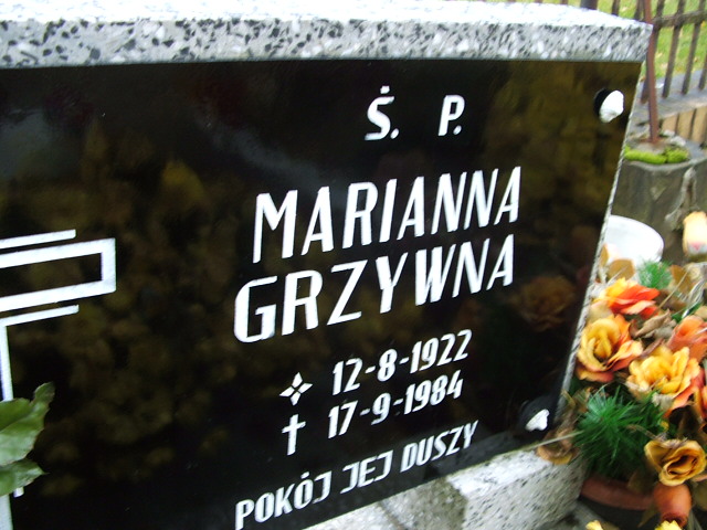 Marianna Grzywna 1922 Namysłów - Grobonet - Wyszukiwarka osób pochowanych