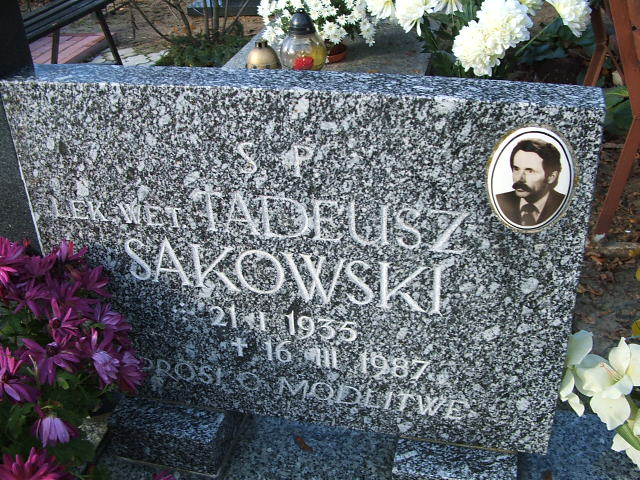 Tadeusz Sakowski 1935 Namysłów - Grobonet - Wyszukiwarka osób pochowanych