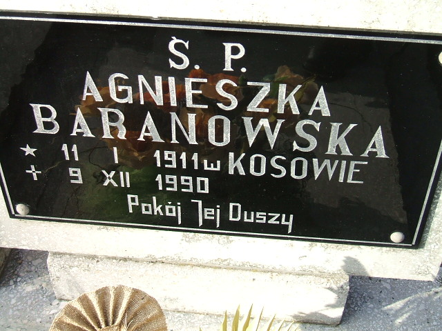 Agnieszka Baranowska 1911 Namysłów - Grobonet - Wyszukiwarka osób pochowanych
