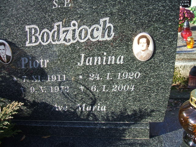Piotr Bodzioch 1911 Namysłów - Grobonet - Wyszukiwarka osób pochowanych