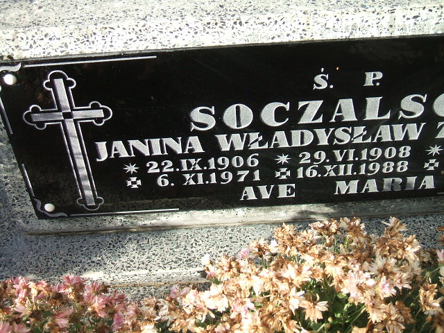 Władysław Soczalski 1908 Namysłów - Grobonet - Wyszukiwarka osób pochowanych