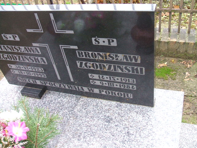 Grób Stanisława Zgodzińska