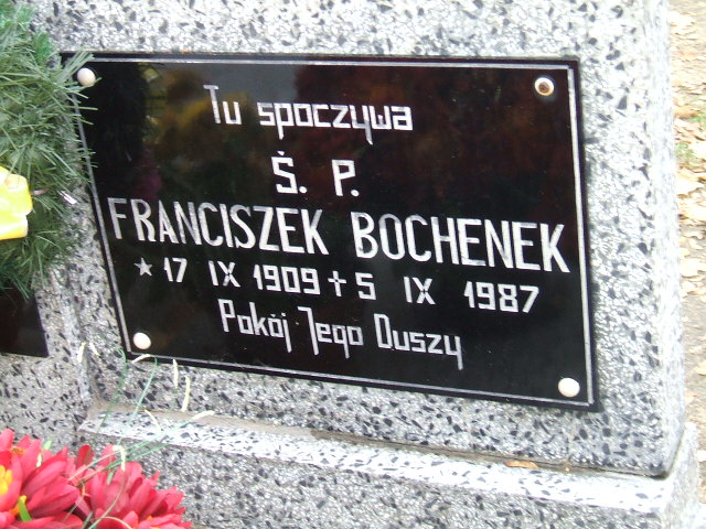 Franciszek Bochenek 1909 Namysłów - Grobonet - Wyszukiwarka osób pochowanych