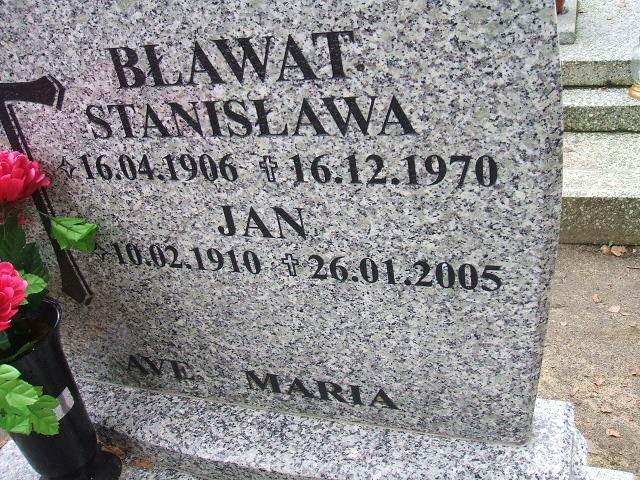 Stanisława Bławat 1906 Namysłów - Grobonet - Wyszukiwarka osób pochowanych