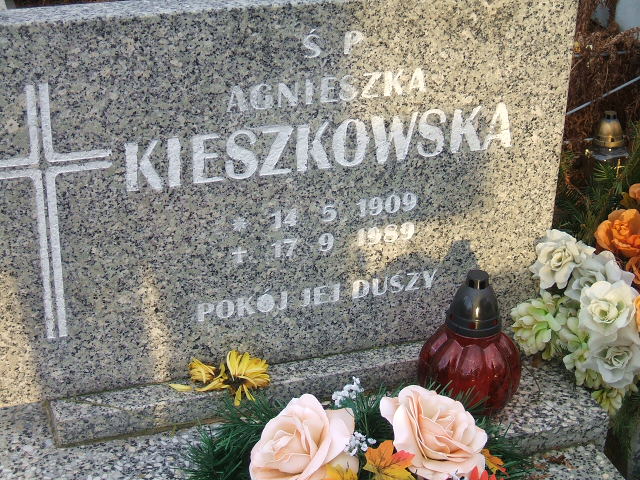 Agnieszka Kieszkowska 1909 Namysłów - Grobonet - Wyszukiwarka osób pochowanych