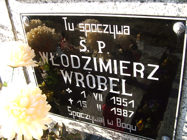 Włodzimierz Wróbel 1951 Namysłów - Grobonet - Wyszukiwarka osób pochowanych