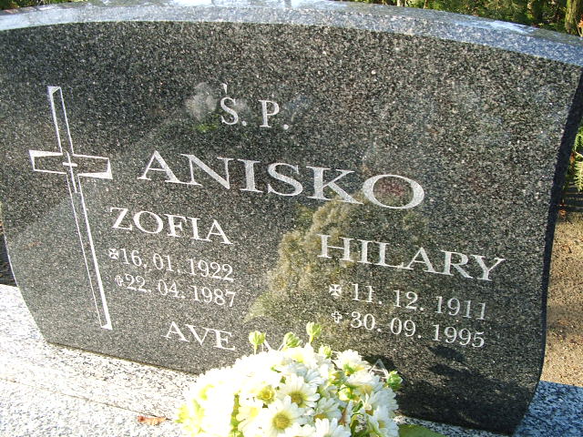 Grób Hilary Anisko