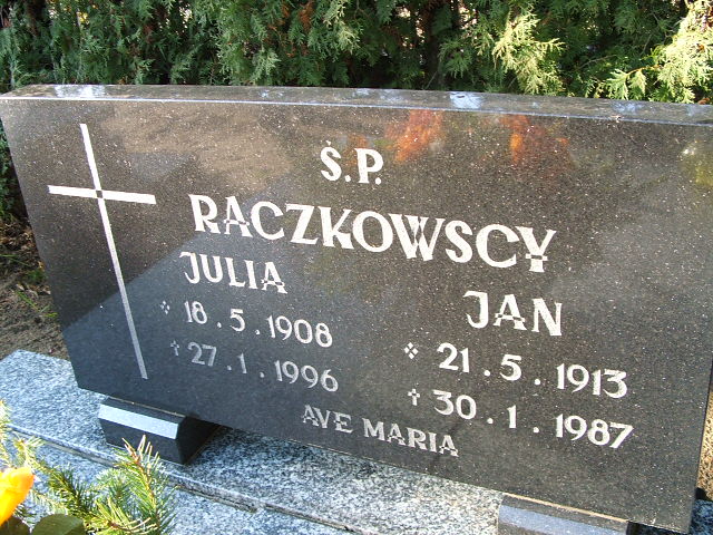 Jan Raczkowski 1913 Namysłów - Grobonet - Wyszukiwarka osób pochowanych