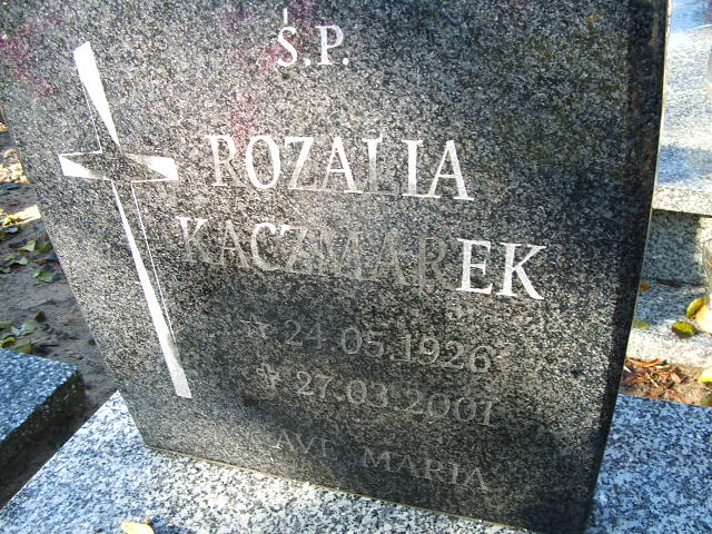 Rozalia Kaczmarek 1926 Namysłów - Grobonet - Wyszukiwarka osób pochowanych
