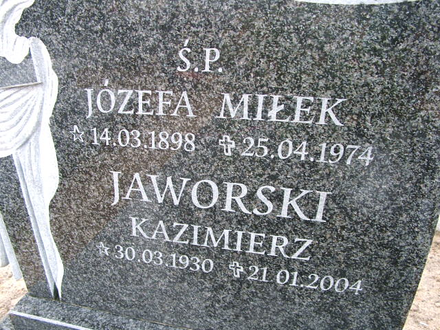 Kazimierz Jaworski 1930 Namysłów - Grobonet - Wyszukiwarka osób pochowanych