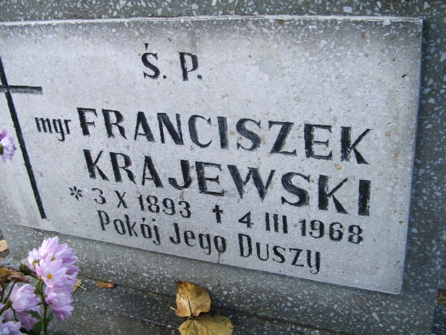 Franciszek Krajewski 1893 Namysłów - Grobonet - Wyszukiwarka osób pochowanych