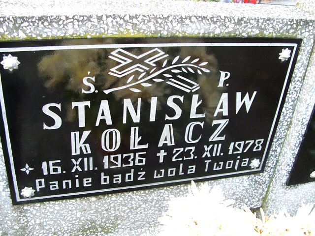 Stanisław Kołacz 1936 Namysłów - Grobonet - Wyszukiwarka osób pochowanych