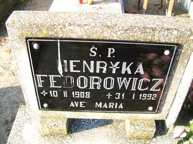 Grób Henryka Fedorowicz