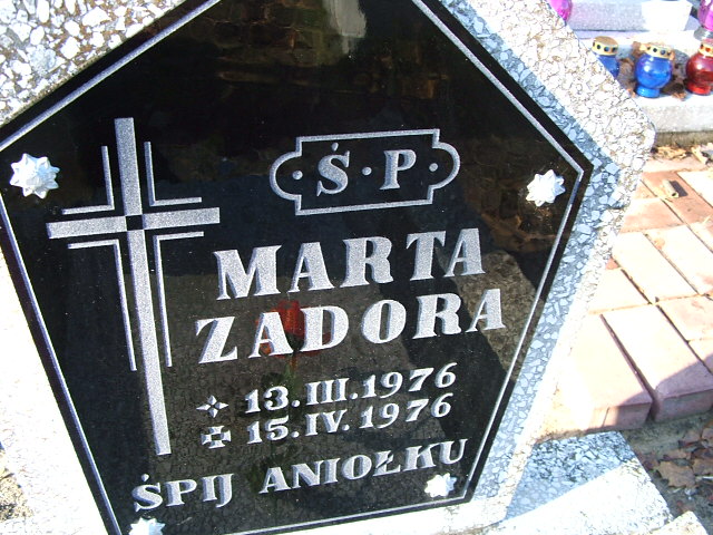 Marta Zadora 1976 Namysłów - Grobonet - Wyszukiwarka osób pochowanych