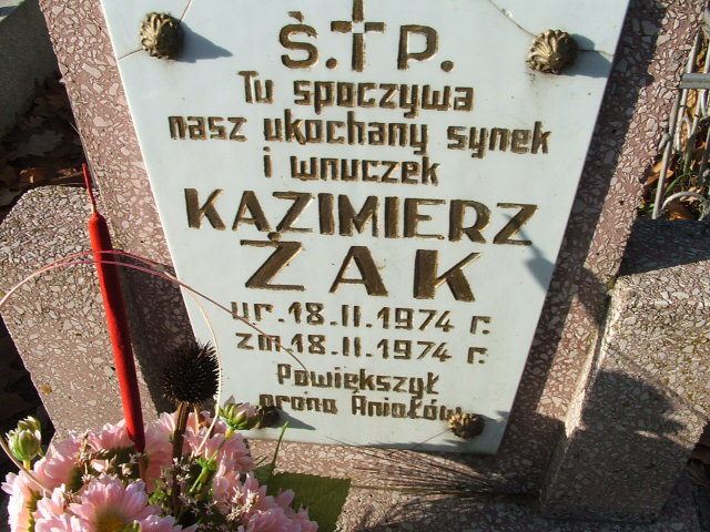 Kazimierz Żak 1974 Namysłów - Grobonet - Wyszukiwarka osób pochowanych