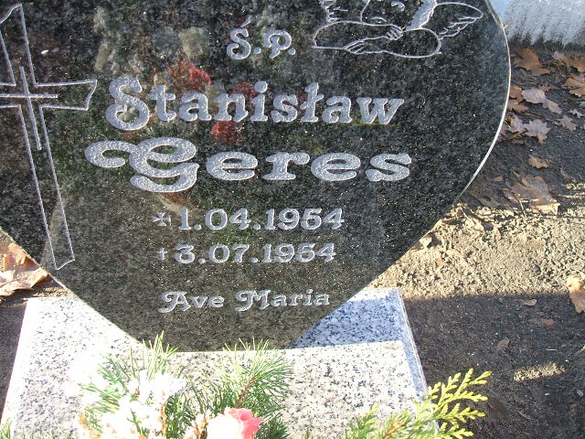 Stanisław Geres 1954 Namysłów - Grobonet - Wyszukiwarka osób pochowanych