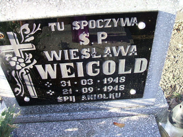 Wiesława Weigold 1948 Namysłów - Grobonet - Wyszukiwarka osób pochowanych