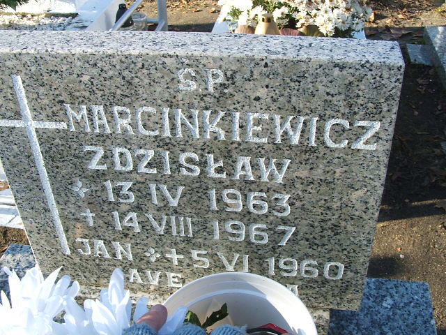 Zdzisław Marcinkiewicz 1963 Namysłów - Grobonet - Wyszukiwarka osób pochowanych