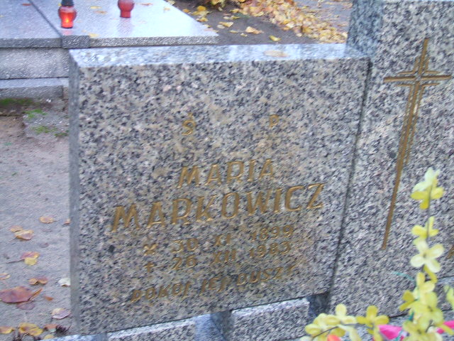 Maria Markowicz 1899 Namysłów - Grobonet - Wyszukiwarka osób pochowanych