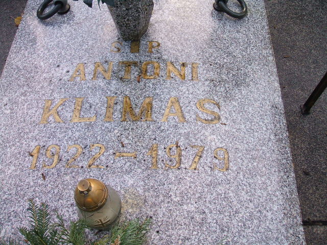 Grób Antoni Klimas