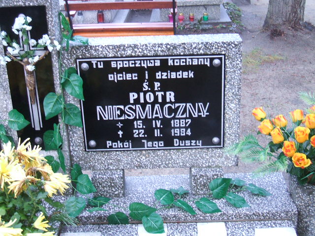 Piotr Niesmaczny 1887 Namysłów - Grobonet - Wyszukiwarka osób pochowanych