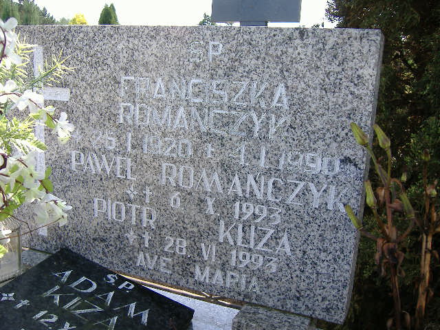 Franciszka ROMAŃCZYK 1920 Namysłów - Grobonet - Wyszukiwarka osób pochowanych