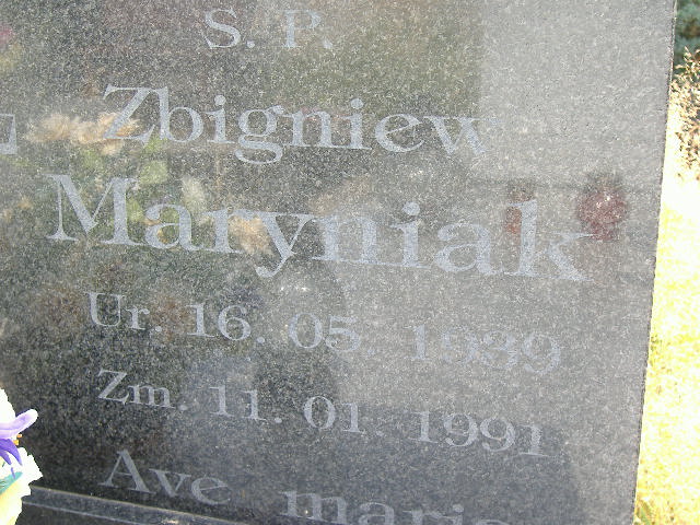Grób ZBIGNIEW MARYNIAK