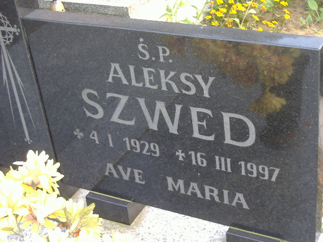 Aleksy SZWED 1929 Namysłów - Grobonet - Wyszukiwarka osób pochowanych