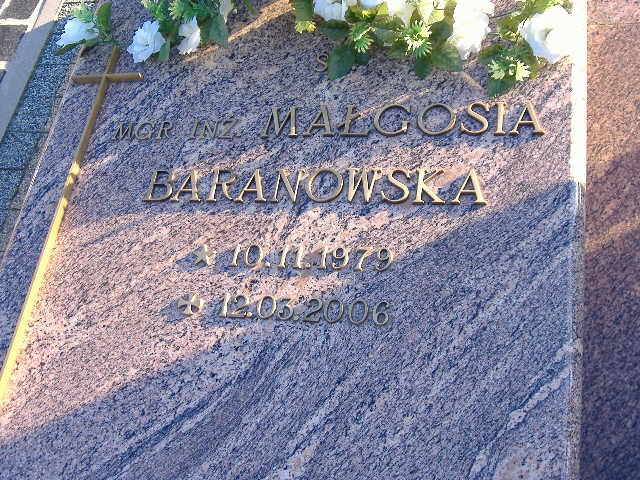 Zofia BARANOWSKA 1949 Namysłów - Grobonet - Wyszukiwarka osób pochowanych