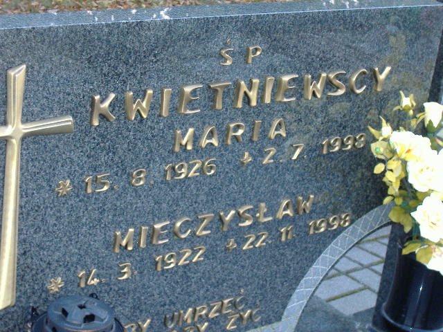 Grób MARIA KWIETNIEWSKA
