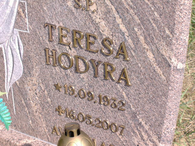 Grób TERESA HODYRA HEDWIG