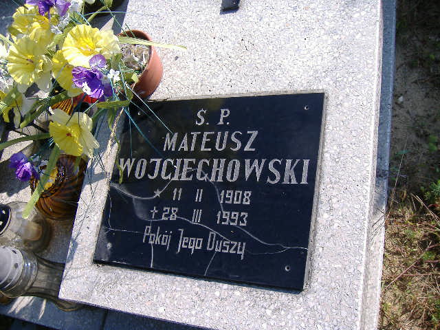 Mateusz WOJCIECHOWSKI 1908 Namysłów - Grobonet - Wyszukiwarka osób pochowanych
