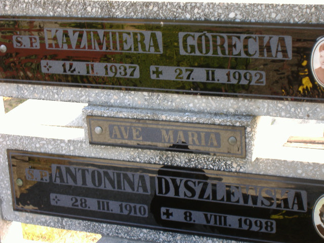Kazimiera GÓRECKA 1937 Namysłów - Grobonet - Wyszukiwarka osób pochowanych