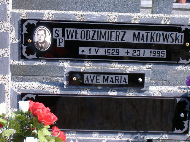 Włodzimierz MATKOWSKI 1929 Namysłów - Grobonet - Wyszukiwarka osób pochowanych