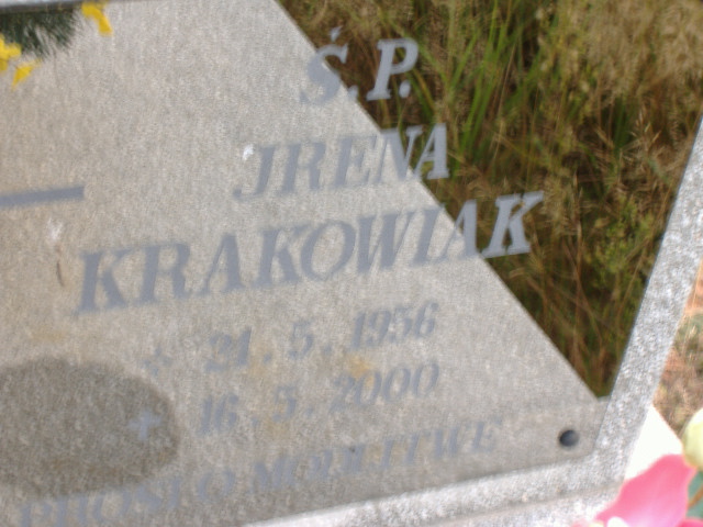 Grób IRENA KRAKOWIAK