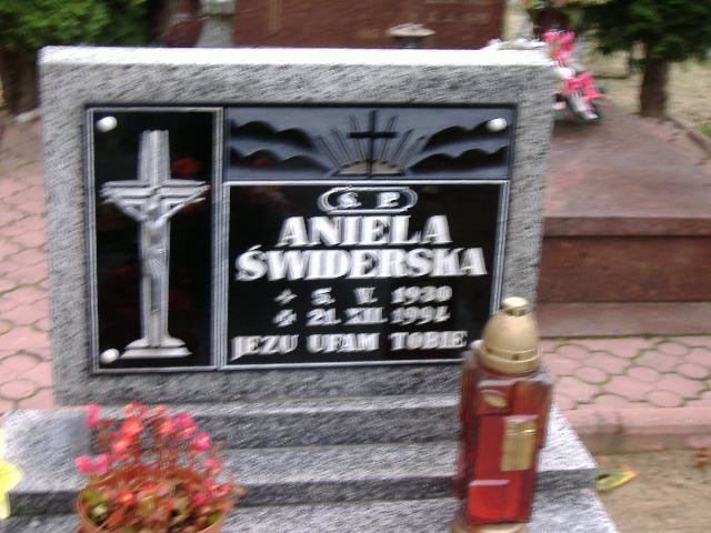 Aniela ŚWIDERSKA 1930 Namysłów - Grobonet - Wyszukiwarka osób pochowanych