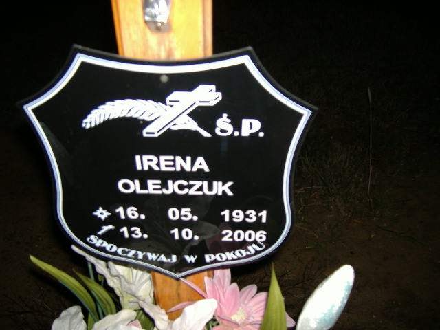Grób IRENA OLEJCZUK